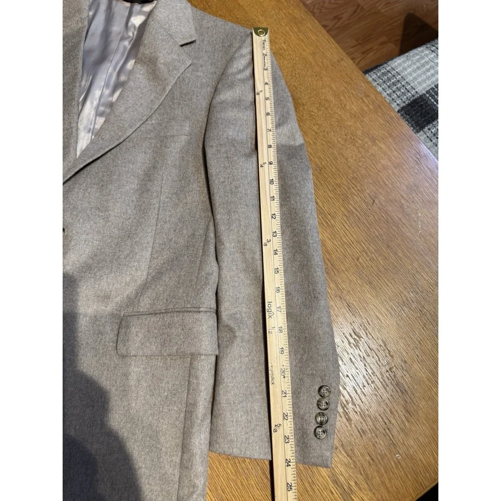 JOS A Bank 100% Cashmere Sport Coat Blazer Mens 39R Beige Tan 2 Button EUC